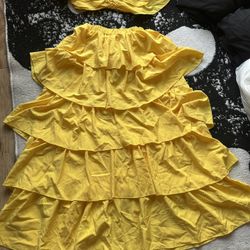 Yellow Dress, Skirt Size M