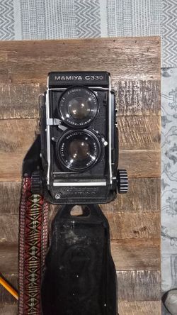 Mamiya c330 Pro TLR Vintage camera blue dot sektor 2.8/80mm in leather