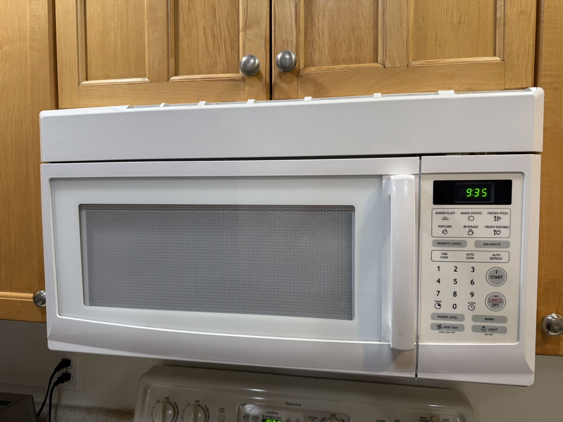 Over the range microwave and Range