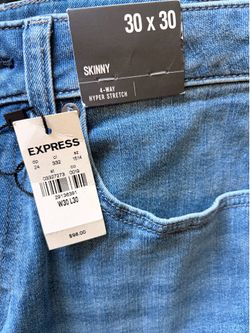 🔥 Brand New EXPRESS Skinny 4-Way Hyper Stretch Jeans (30x30) – $39.99 Each | Bundle & Save