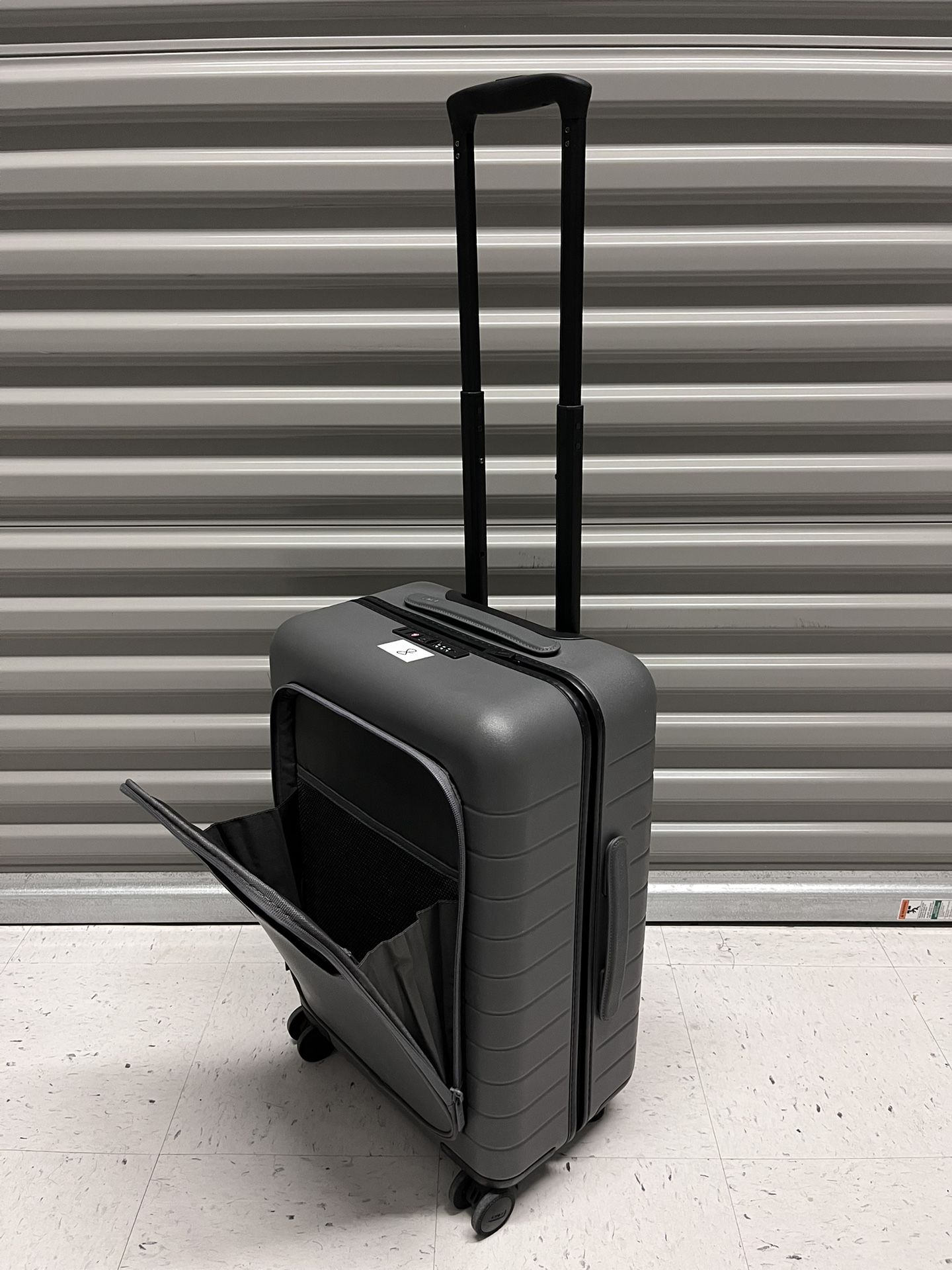 Away The Bigger Carry-On with Front Leather Pocket Spinner Polycarbonate Gray #8