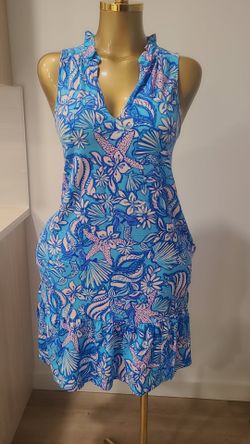 Vestido Lilly Pulitzer azul talla M con bolsillos