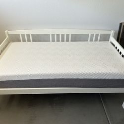 Twin Sized Day Bed + Gel Memory Foam Mattress