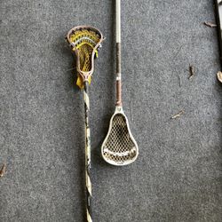 2 Lacrosse Sticks – Both Strung & Ready for Use