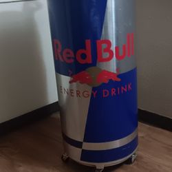 Red Bull can  fridge cooler on wheels