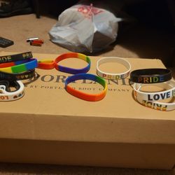 Gay Pride Braclets/ Peace & Love Braclets