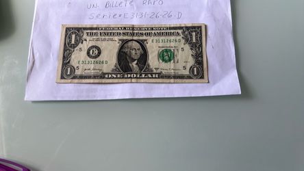 Rare 1 dollar bill