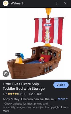 Little Tikes Pirate Ship Toddler bed and Colgate Mattress