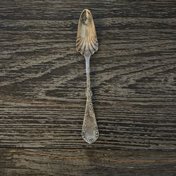 R Co Silverplated Antique Fruit Spoon