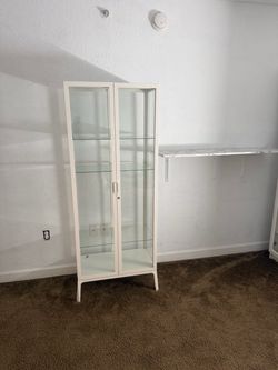 Shelf with glass and keys