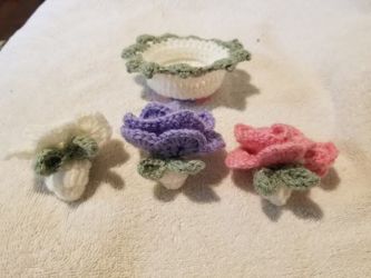 Handmade Flower Coaster Set