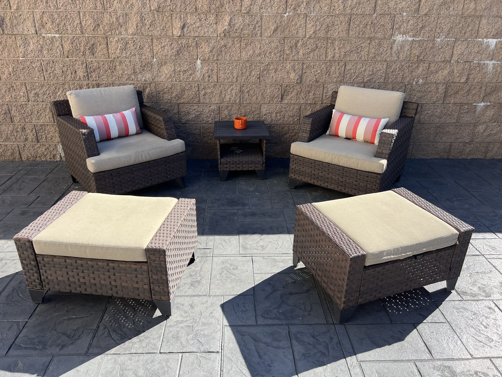5 Piece Patio Furniture Set