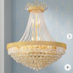 Vienna Full Spectrum 31.25" Gold Crystal 24-Light Chandelier