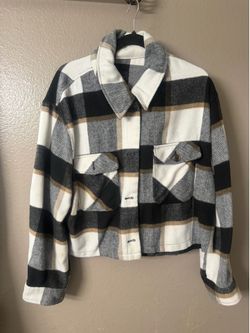 Plaid cropped jacket