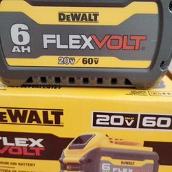 NEW DEWALT FLEX BATTERY 6AH $110