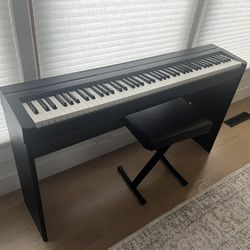 YAMAHA P71 88-Key Weighted Action Digital Piano with Sustain Pedal and Power Supply