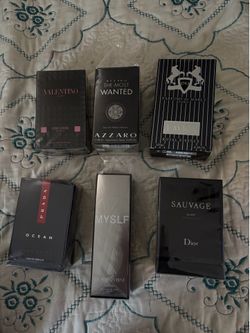 Men cologne and woman perfume