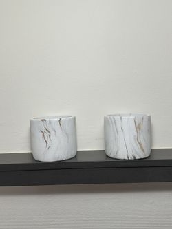 White Marble Ceramic Pots