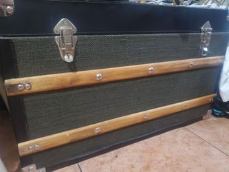 vintage-style steamer trunk