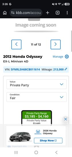2012 Honda Odyssey