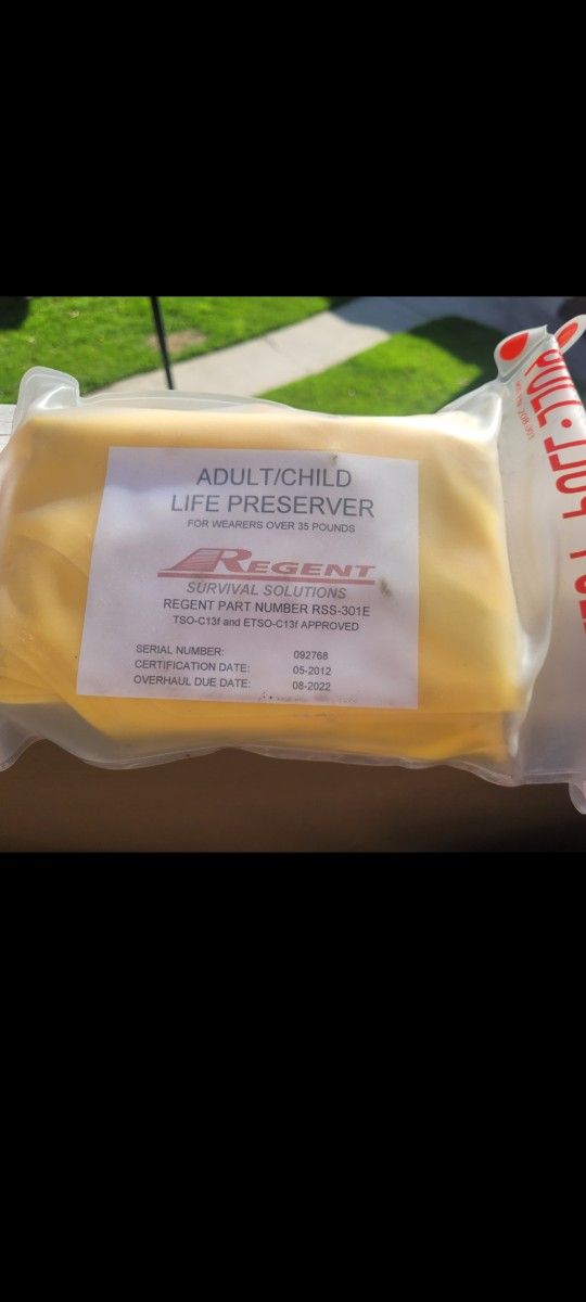 BRAND NEW ZODIAC AND REGENT SURVIVAL SOLUTIONS LIFE JACKETS