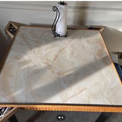 Antique marble top Mah-jongg table