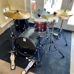 Compact Complete Drum Set Adult Of Child Mixed Drums new double pedal  mixed cymbals Hardware $350 Cash 2401 N. Euclid Ave. Upland 91784