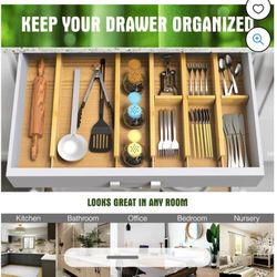 New Bamboo Drawer Organizer 