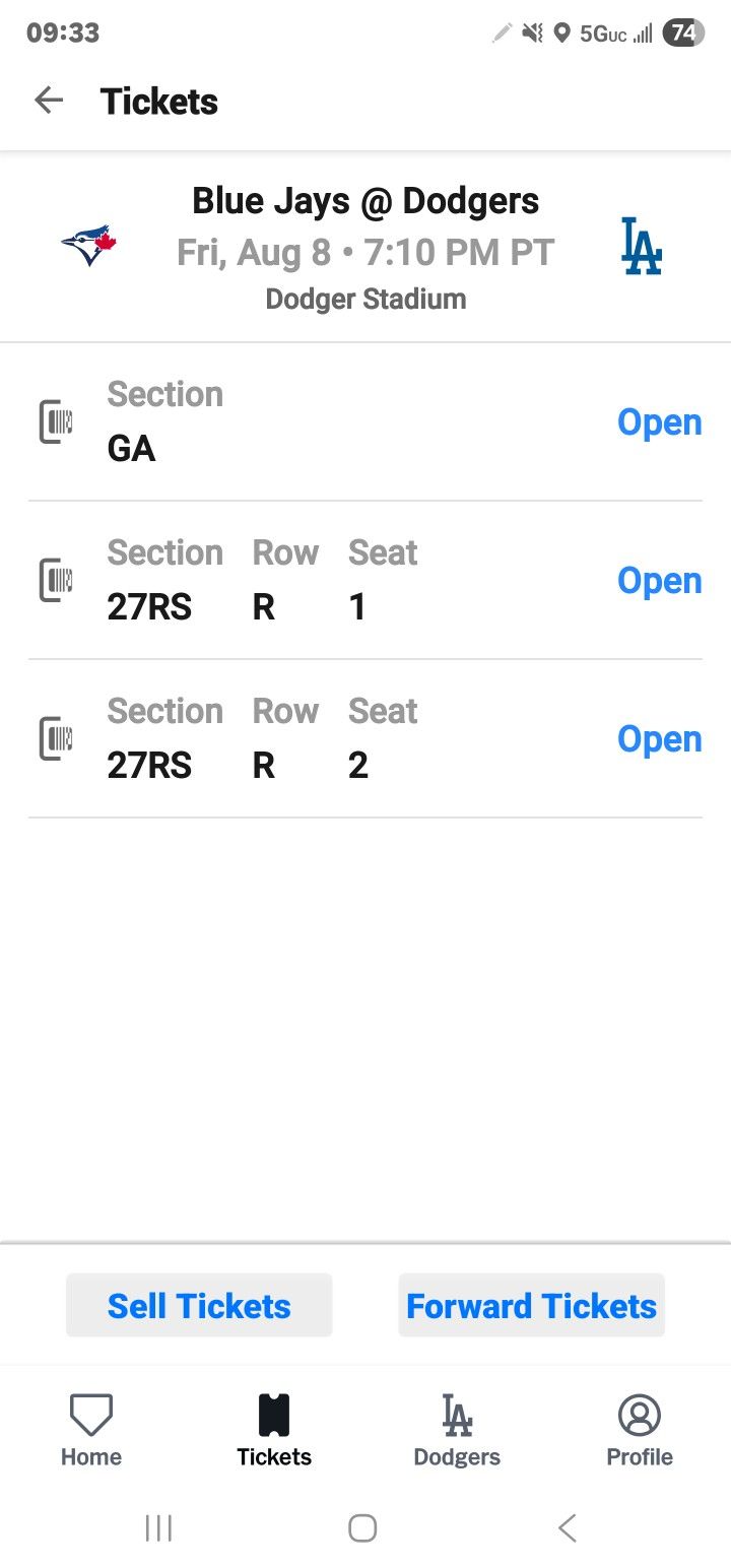 Dodger Tickets