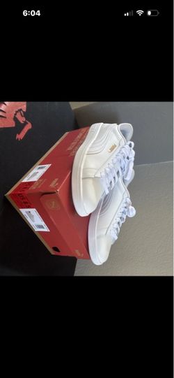 Puma White Low-Top Sneakers with Box