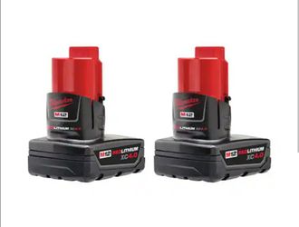 Milwaukee M12 12-Volt Lithium-Ion XC Extended Capacity 4.0 Ah Battery Pack (2-Pack)