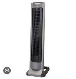 Soleusa Tower Fan Silver and Black