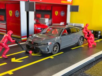 Kinsmart 2024 Honda Civic Type R FL5 Sonic Gray 1/36 Diecast Pull Back