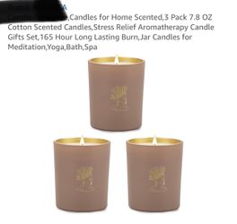3-Pack Cotton Scented Jar Candles 7.8 OZ