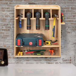 Open-Box New Mayyol Power Tool Storage Rack  Drill Charging Station with 5 Drill Holder Retail $69.99