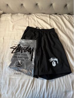 Bape x stussy shorts
