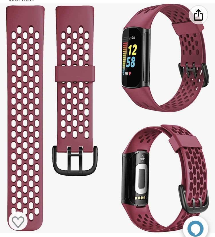 Seltureone Compatible For Fitbit Charge Band Adjustable Soft Sport Silicone Replacement Band