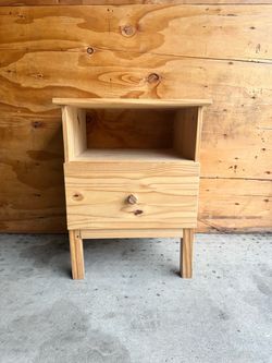 Wooden nightstand with drawer