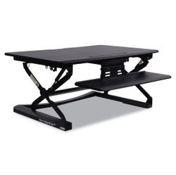 AdaptivErgo Two-Tier Sit-Stand Lifting Workstation, 35.12" x 31.1" x 5.91" to 19.69", Black