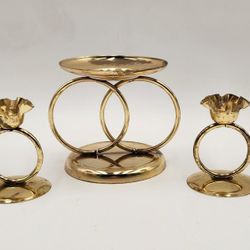 Vintage candle holder set
