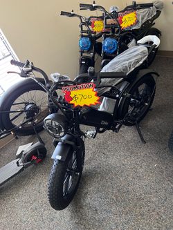Open Box, Fully Assembled TST® R002 20'' 1500W Full Suspension Moped-style Electric Bike