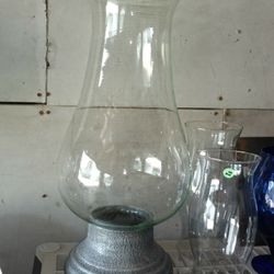 Clear Glass Candle Holder