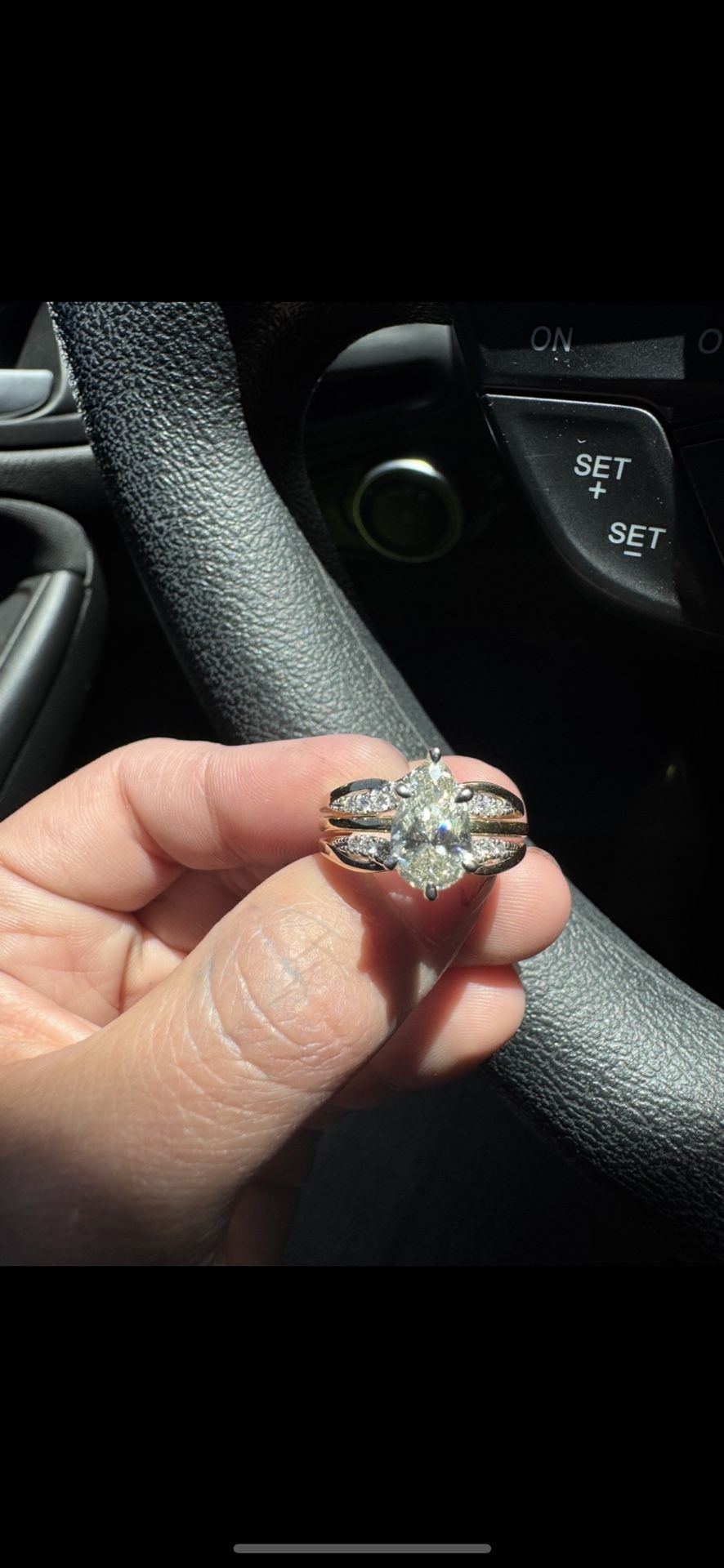 1.5 Ct Ring With Wedding Band Welded