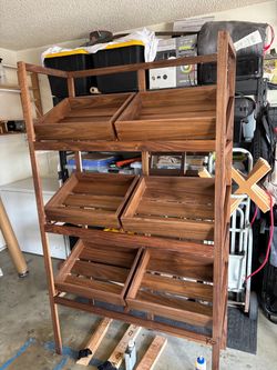 Farmers Market Rack Hardwood Walnut
