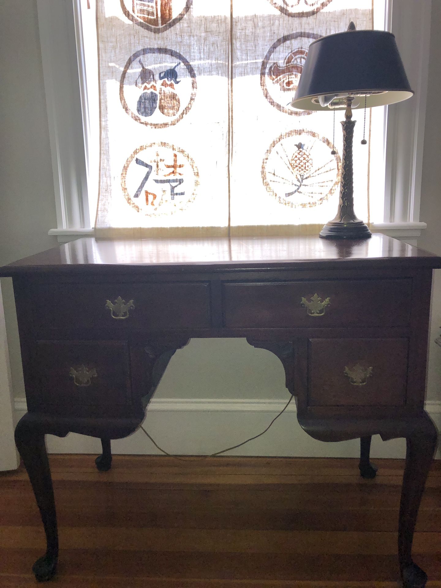 Antique solid wood writing desk table 36”x 20” x 30”