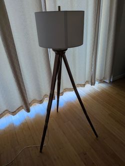 Tripod Floor Lamp with Drum Shade