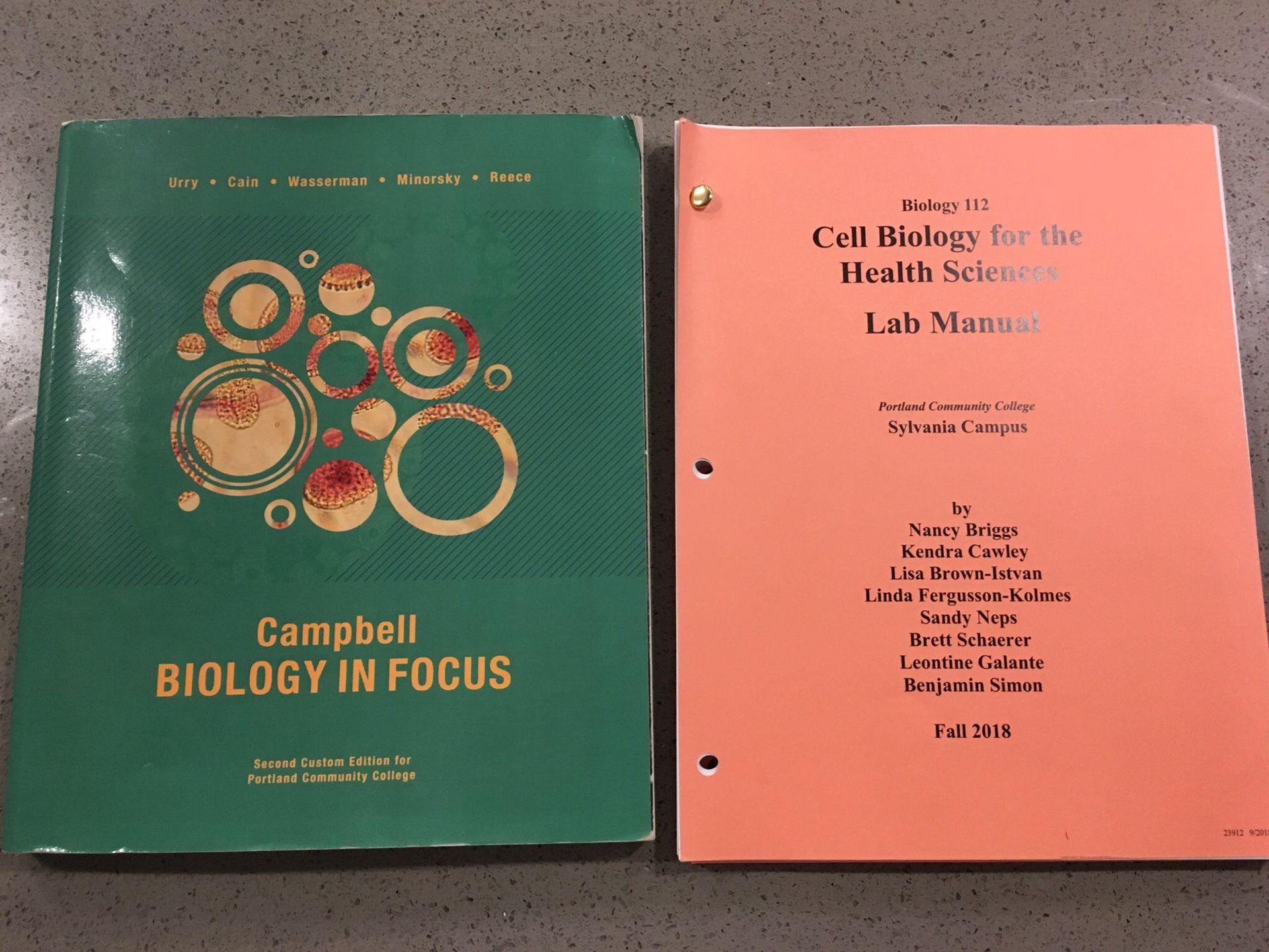 BI 112 CELL BIOLOGY for HEALTH OCCUPATIONS - Textbook and Lab Manual - Portland Community College (PCC) Sylvania