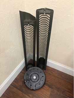 DVD CD Tower Organize Black Metal or Movie Video Game Storage Rack