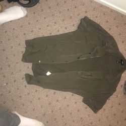 Olive Green Beach Shirt Forever 21 Mens A