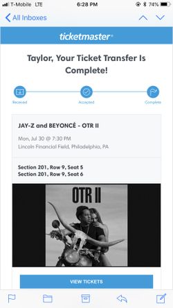 Beyoncé & JayZ Tickets for Sale!! PHILLY